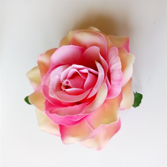 Заколка для волос, брошь Роза крупная, пурпурно-розовая - фото 11030