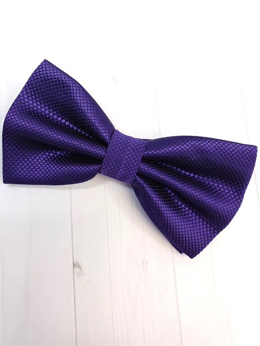 Галстук бабочка в ромбик, фиолетовый 522-08