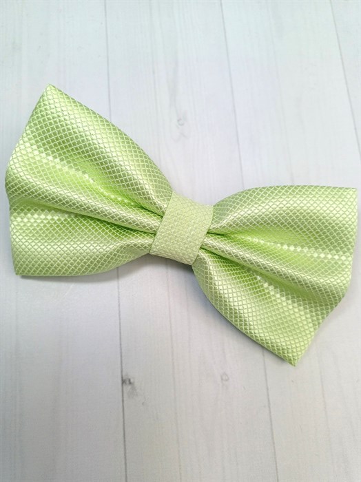 Галстук бабочка в ромбик, салатовый 522-15