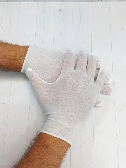 Перчатки мужские, белые 211-1-1