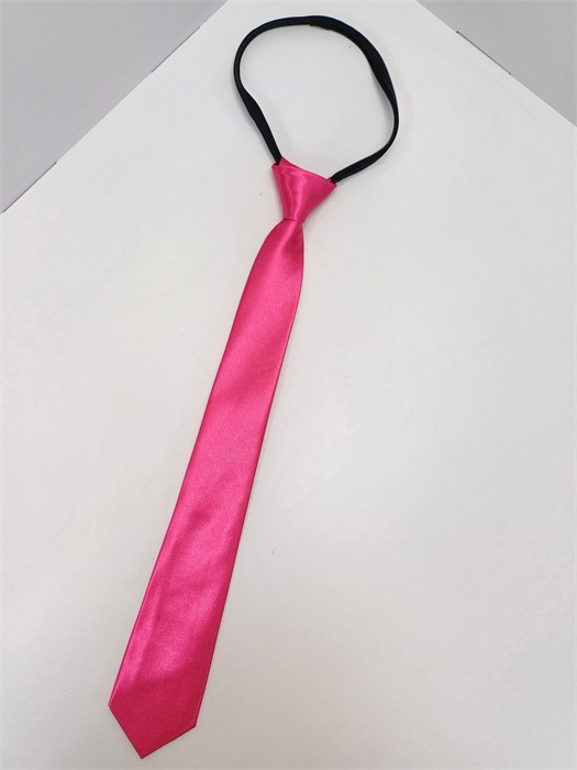 Галстук атласный однотонный 37 см, малиновый 507-10