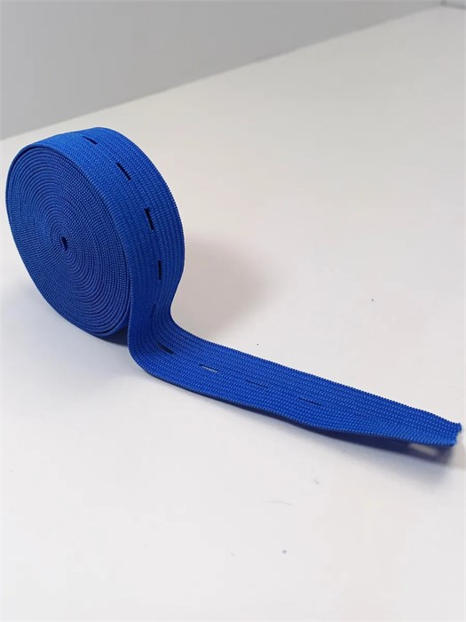 Резинка перфорированная, цвет 29.синяя, 1 метр 777-1-6