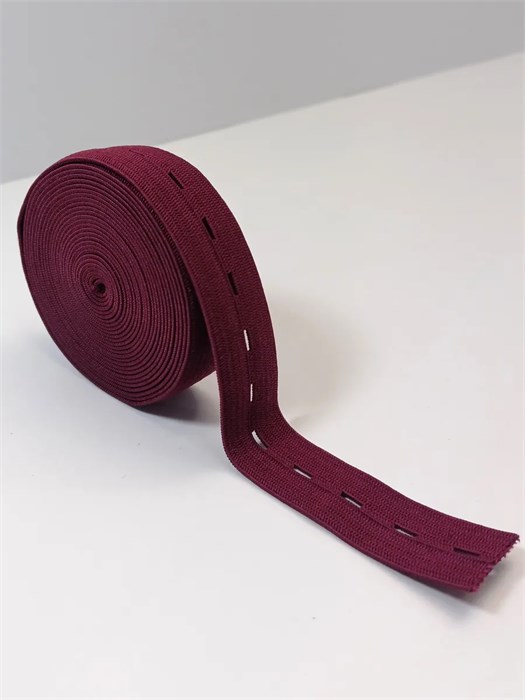 Резинка перфорированная, цвет 28. сливовый, 1 метр 777-1-46