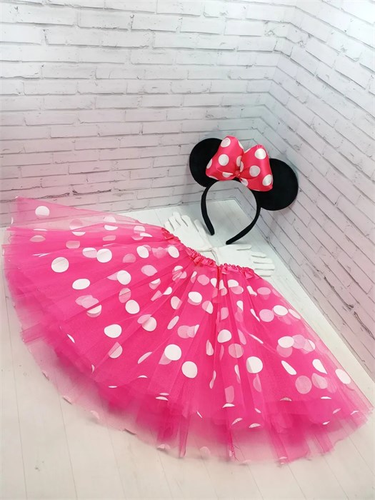 Карнавальный костюм Минни Маус малиновый 3 115-4-79