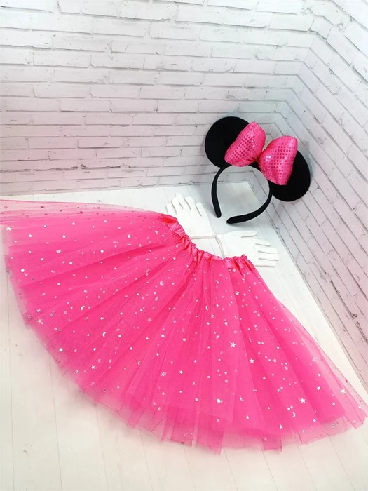 Карнавальный костюм Минни Маус малиновый 1 115-4-76