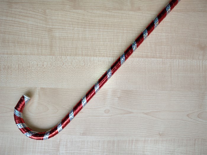 Трость новогодняя Леденец, красно-белая, 95 см - фото 5503
