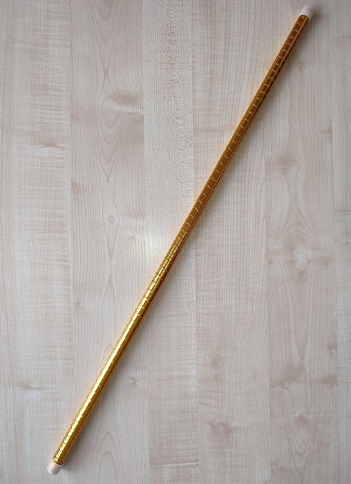 Прямая трость для танцев, 90 см золотистая - фото 5997