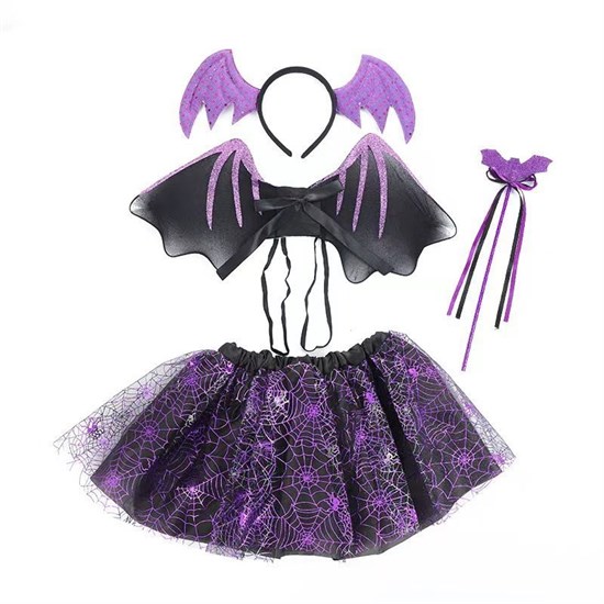Карнавальный костюм Летучая мышь, фиолетовая - фото 7117