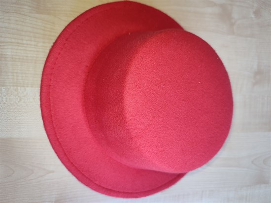 Шляпа Канотье, красная 57 - фото 9553