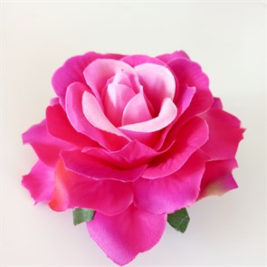 Заколка для волос брошь Роза крупная, глубокий пурпурно-розовый