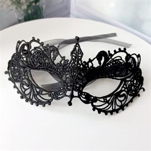 Карнавальная венецианская маска черная