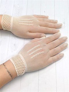 Перчатки сеточка молочные классические 231-4