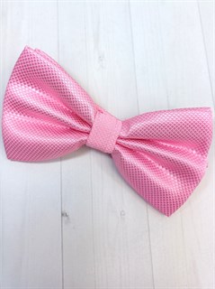 Галстук бабочка в ромбик, розовый 522-01