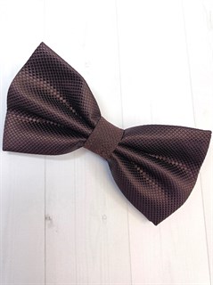 Галстук бабочка в ромбик, коричневый 522-04