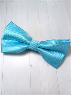 Галстук бабочка с серебристыми точками, мятный 522-19