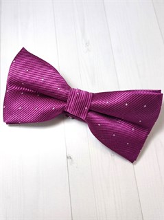 Галстук бабочка с серебристыми точками, темно-фиолетовый 522-20