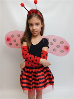 Карнавальный костюм Божья коровка с митенками 115-10