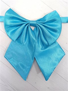 Галстук бант однотонный, бирюза светло-голубой 533-02