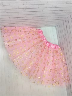 Юбка Снежинки, розовая 876-05