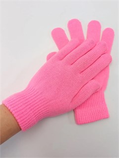 Перчатки трикотажные взрослые, розовые 280-1
