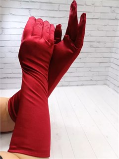 Перчатки удлиненные, бордо 265-6