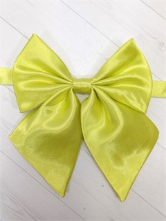 Галстук для девочки однотонный, салатовый 533-2