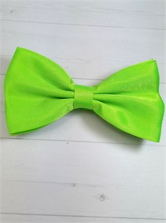 Галстук-бабочка атласная однотонная, салатовая 519-5