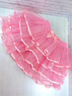 Юбка 4 яруса, розовая 120 715-5
