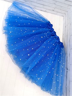 Юбка со звездочками 40 см, синяя 711-14-40