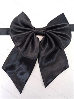 Галстук для девочки однотонный, черный 533-4