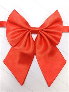 Галстук для девочки однотонный, красный 533-9