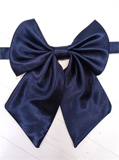 Галстук для девочки однотонный, темно-синий 533-11