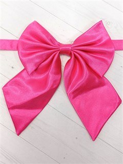 Галстук для девочки однотонный, малиновый 533-14