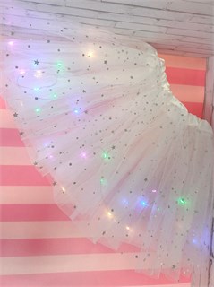 Юбка с лампочками, белая 30 см 714-02-30