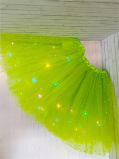 Юбка с лампочками, салатовая 40 см 714-04-40