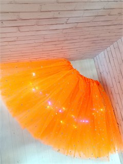 Юбка с лампочками, оранжевая 30 см 714-11-30
