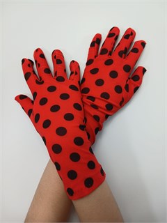 Перчатки детские в горошек, Божья коровка 230-10
