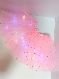 Юбка с лампочками, светло-розовая 30 см 714-23-30