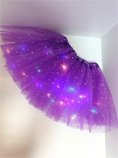 Юбка с лампочками, темно-фиолетовая 30 см 714-24-30