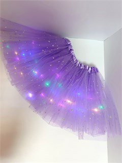 Юбка с лампочками, сиреневая 30 см 714-25-30