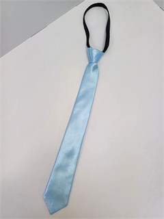Галстук атласный однотонный 37 см, голубой 507-1