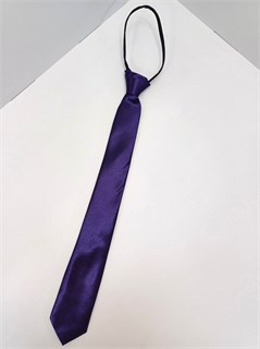Галстук атласный однотонный 37 см, фиолетовый 507-2