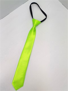 Галстук атласный однотонный 37 см, салатовый 507-6