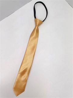 Галстук атласный однотонный 37 см, бежевый 507-14