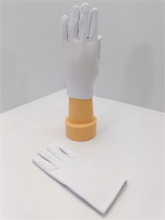 Детские перчатки матовые, на 3-5 лет, белые 175-22