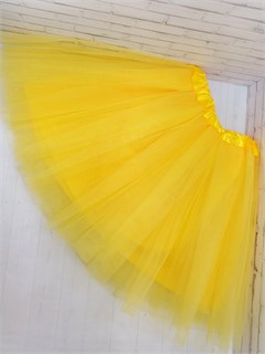 Юбка фатиновая с подкладом 40 см, желтая 717-ф-13-40