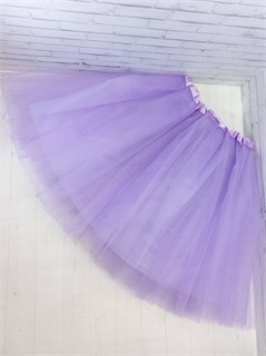 Юбка фатиновая с подкладом 40 см, сиреневая 717-ф-19-40