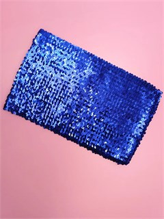 Топ узкий с пайетками, синий 856-Т24