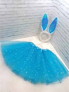 Карнавальный костюм Зайка, голубой 115-6-71