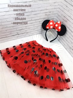 Карнавальный костюм Минни Маус-7 с юбкой в черный горох 115-4-95